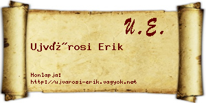 Ujvárosi Erik névjegykártya